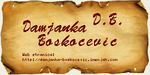 Damjanka Boškoćević vizit kartica
